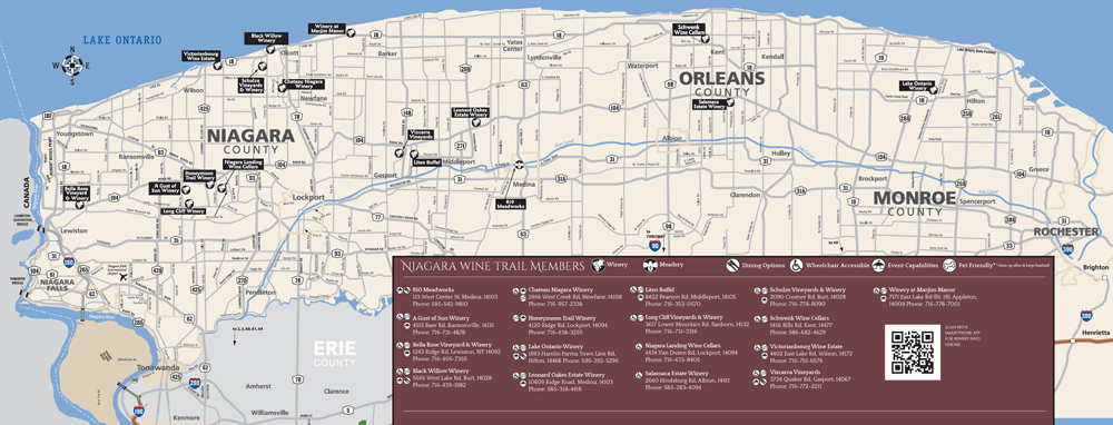 niagara wine tour map